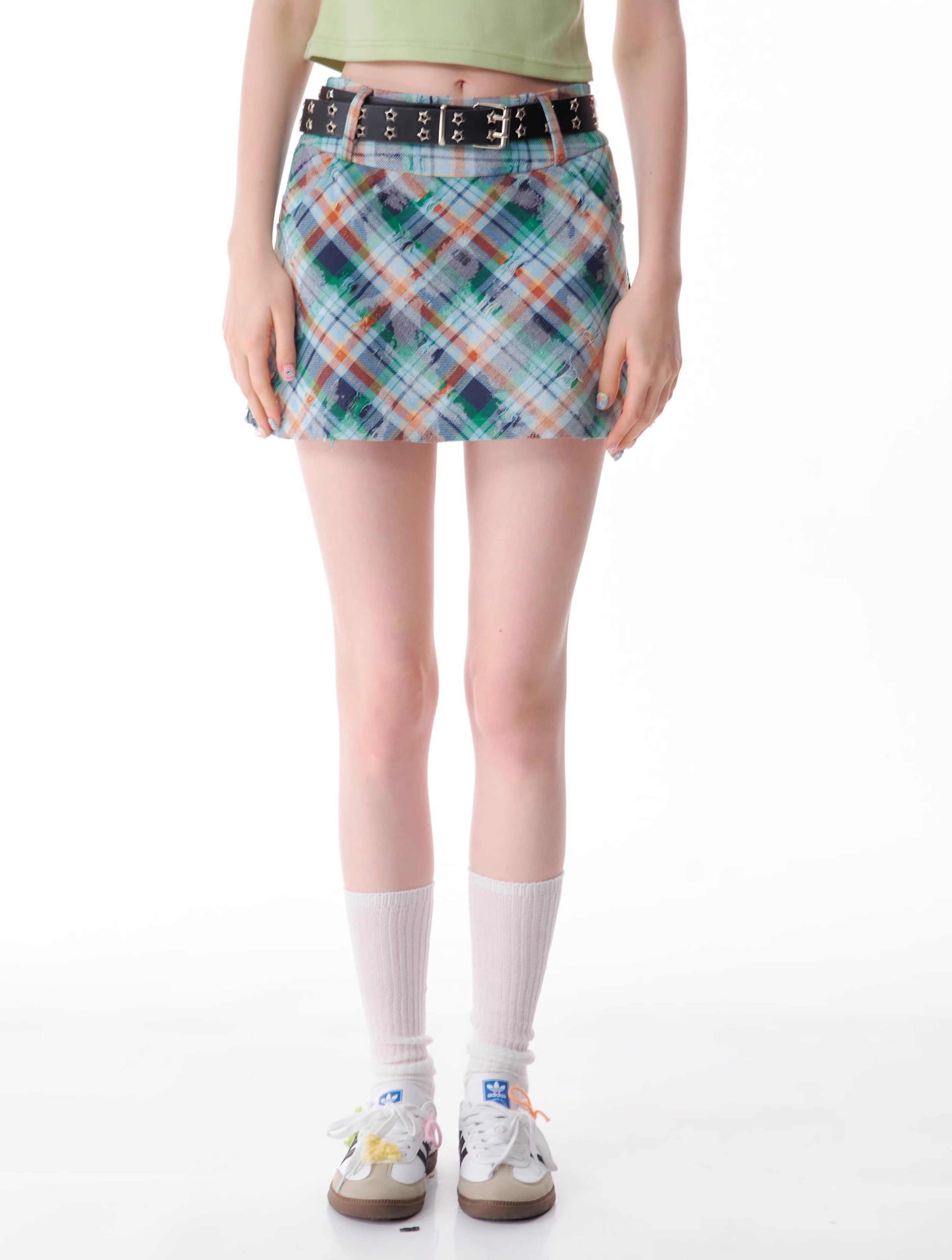 Retro Plaid Mini Skirt