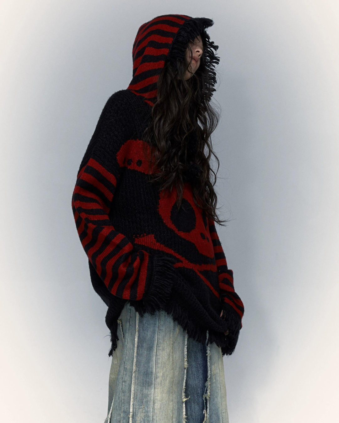 Skeleton Rabbit Knit Sweater