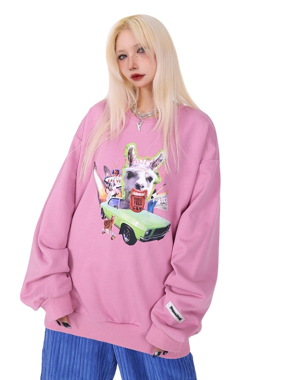 PINKSPINK Punk Panda Graphic Sweatshirt