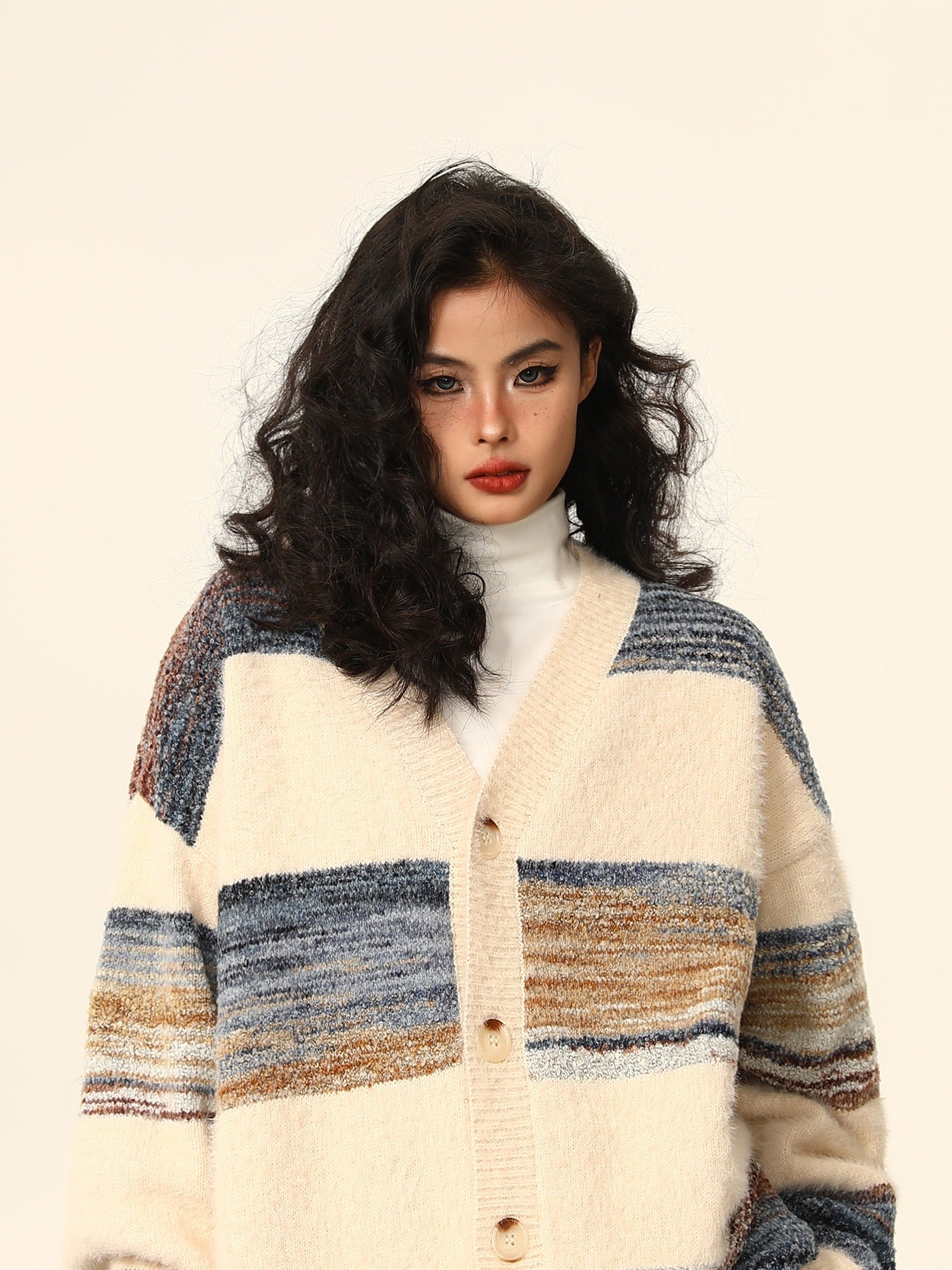 Striped Mohair Cardigan