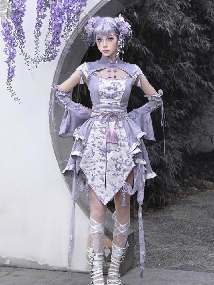 Chinese Qipao Inspired Lolita Fashion Skirt