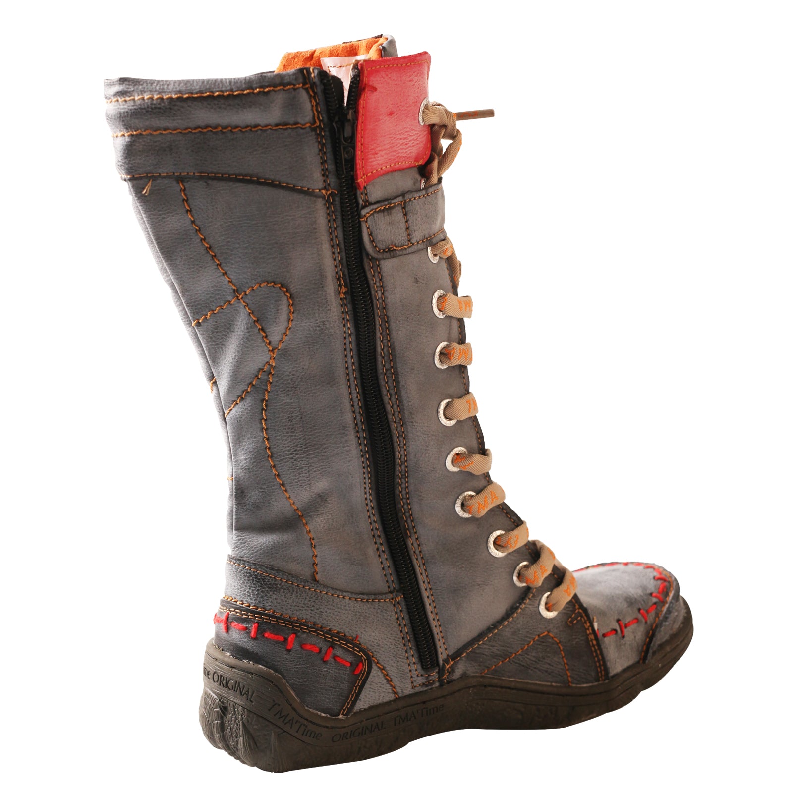 Washed PU Fleece-Lined Y2K Tall Boots