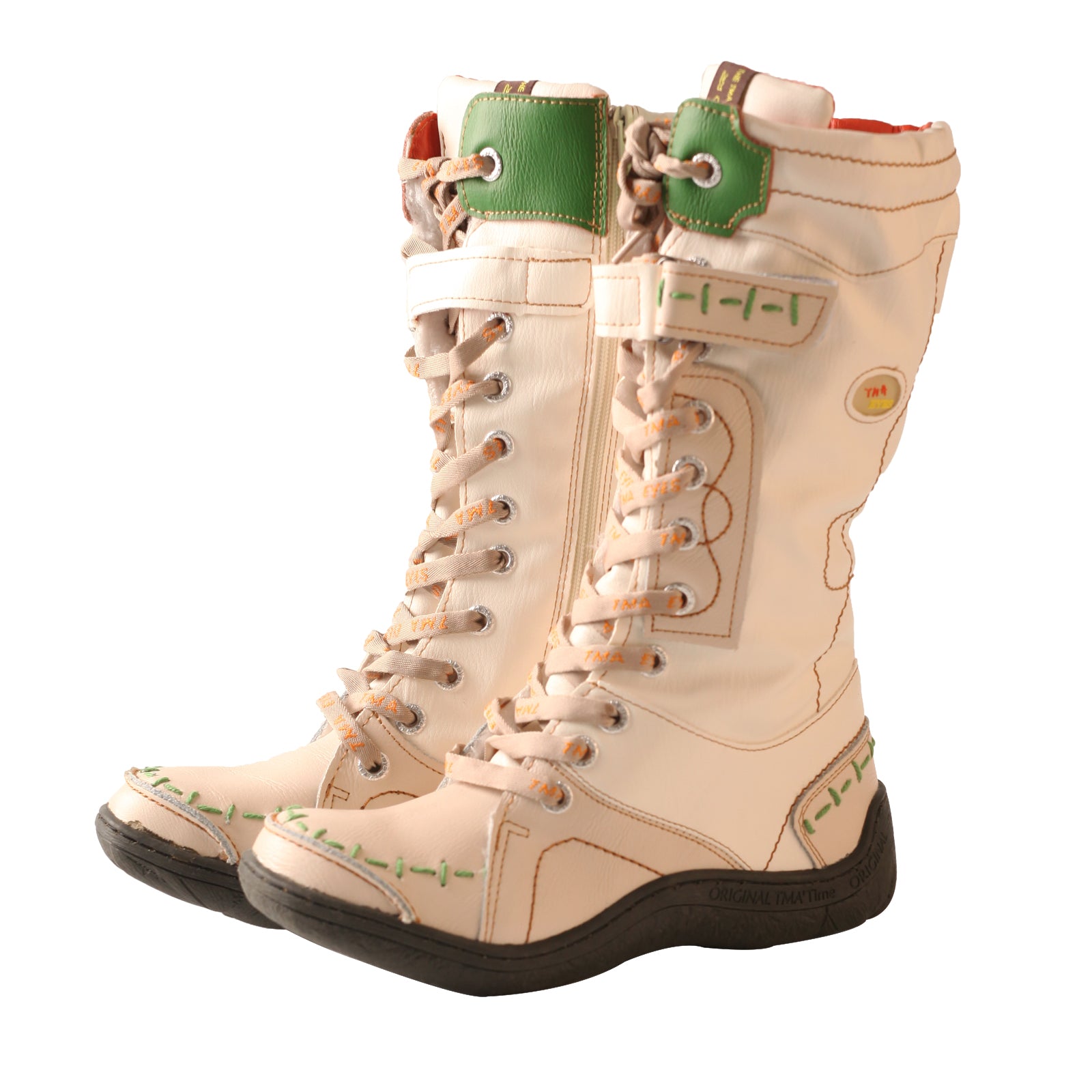 Washed PU Fleece-Lined Y2K Tall Boots