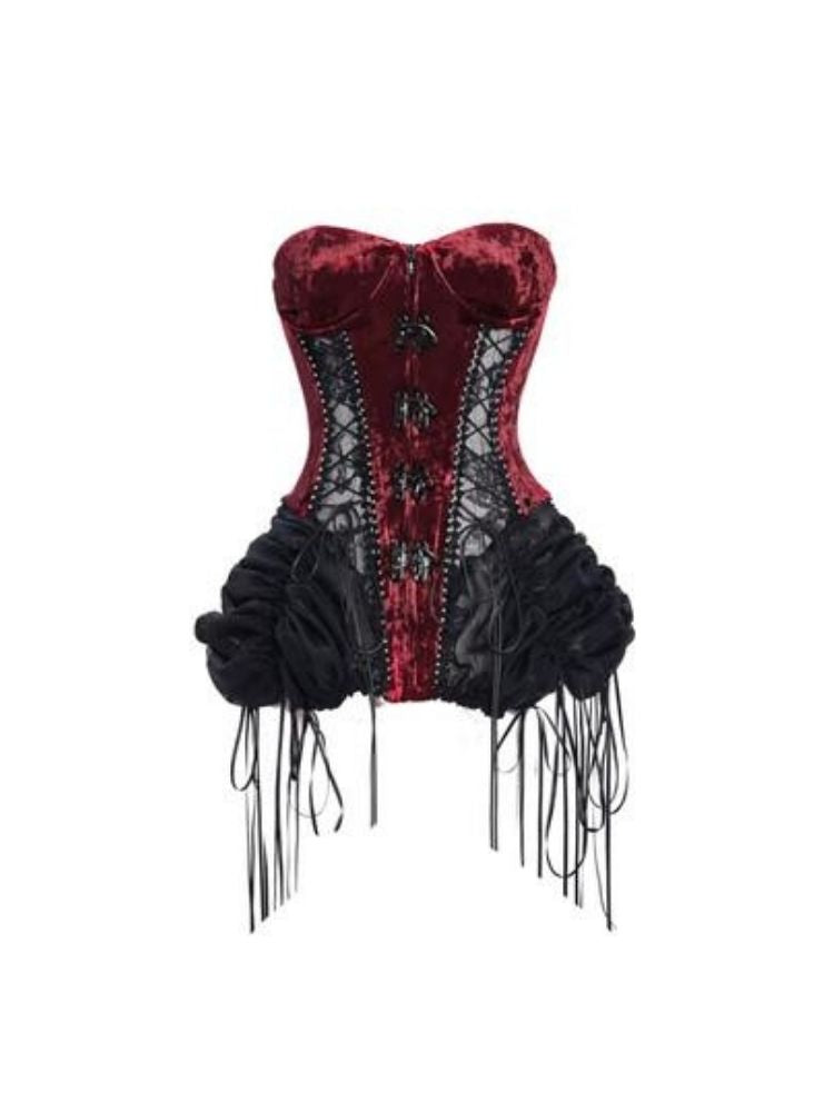 Velvet Lace Steampunk Corset