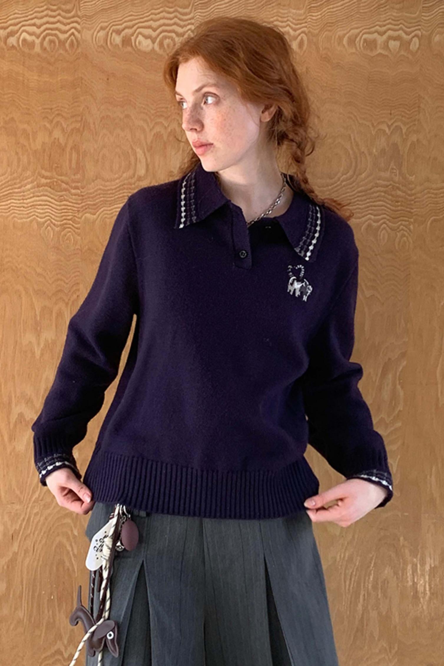 Preppy Horse Polo Sweater