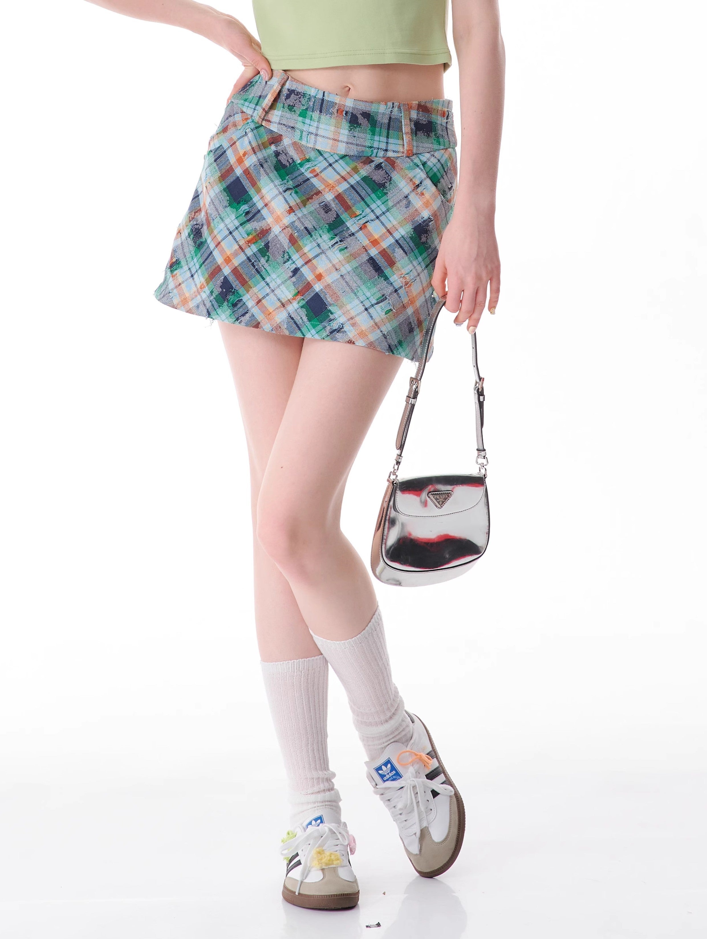 Retro Plaid Mini Skirt