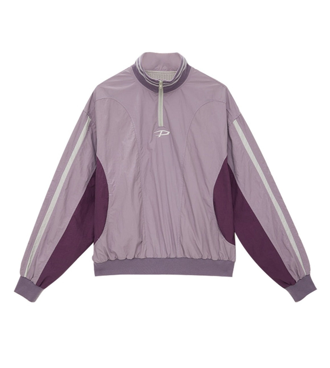 Men's Contrast Stand Neck Pullover Jacket