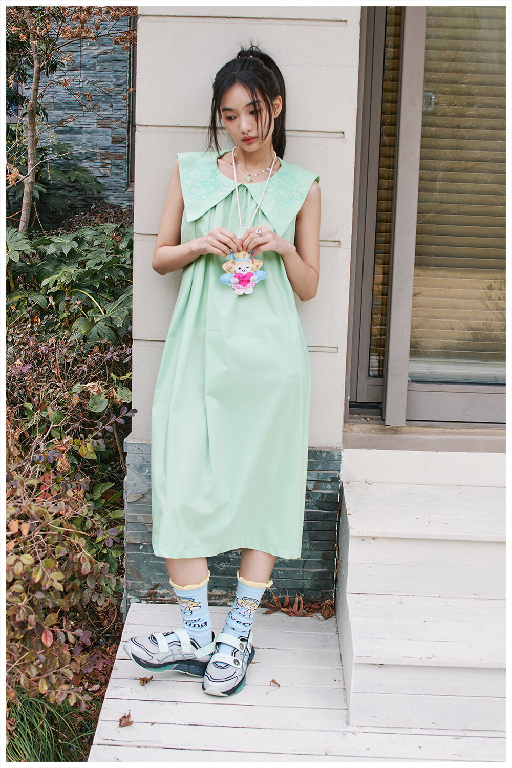Mint Green Sailor Collar Dress