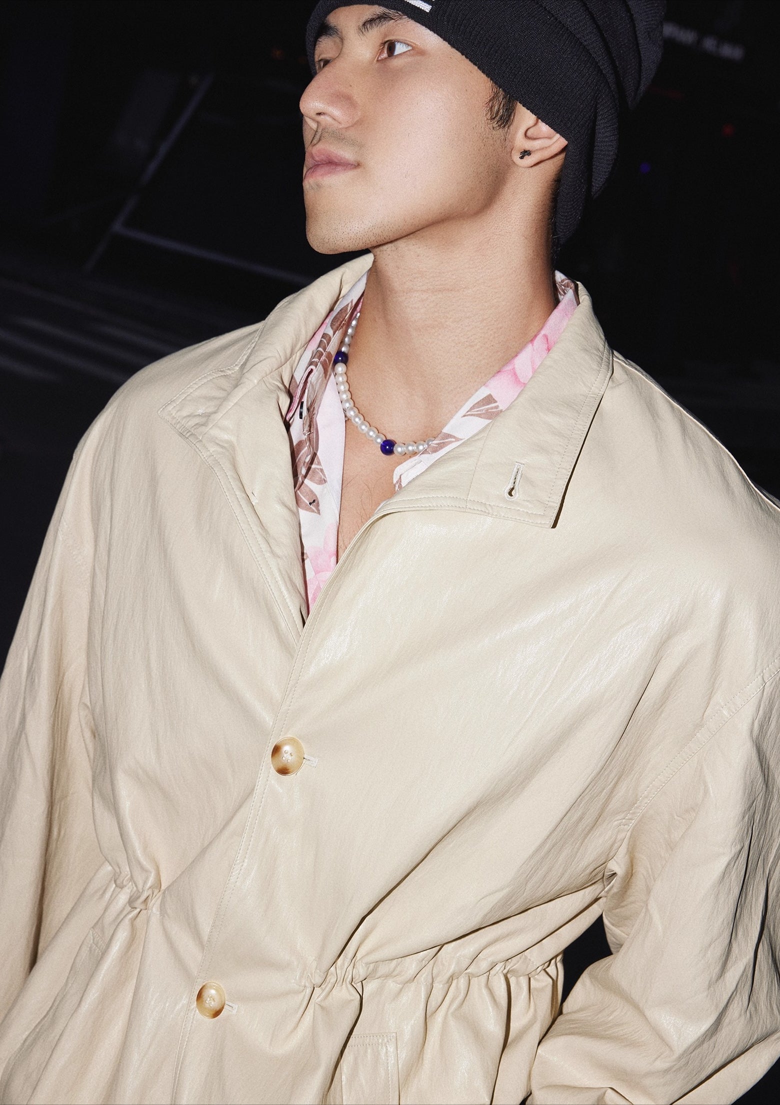 Button Up Drawstring Shirt