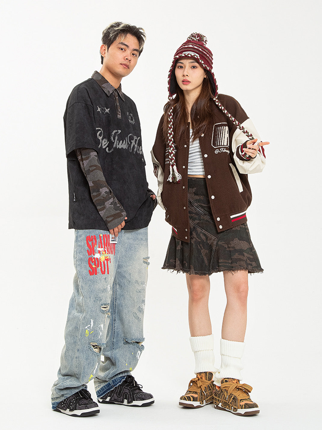 "mcflurry Series" Rivets Chunky Skate Sneakers