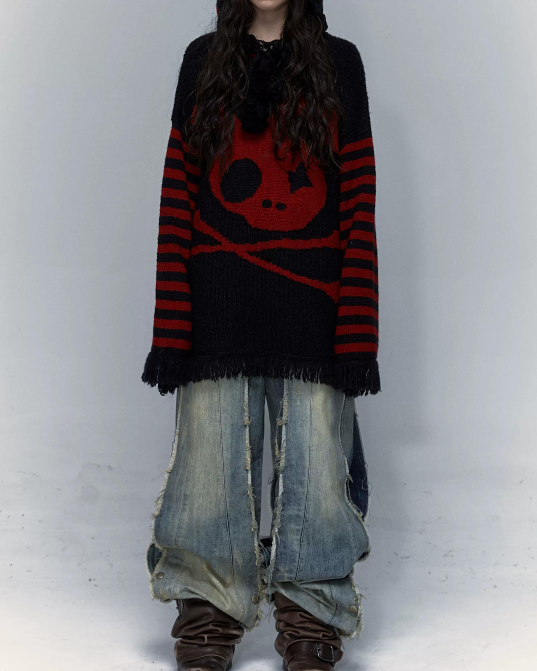 Skeleton Rabbit Knit Sweater