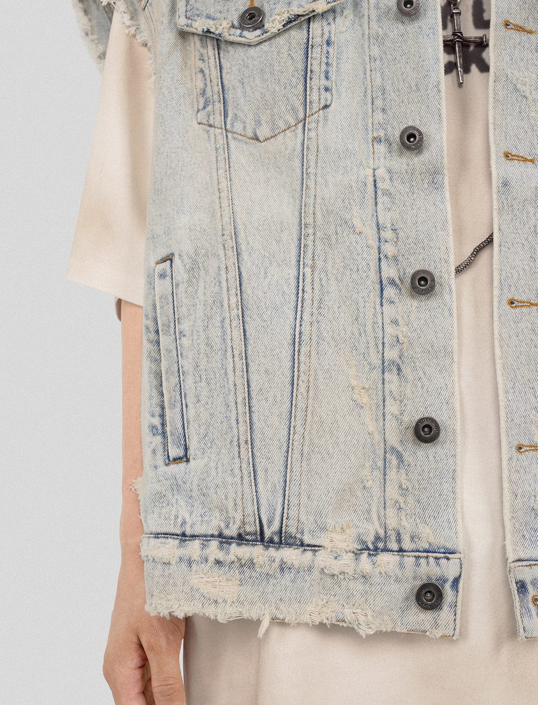 Sleeveless Denim Vest