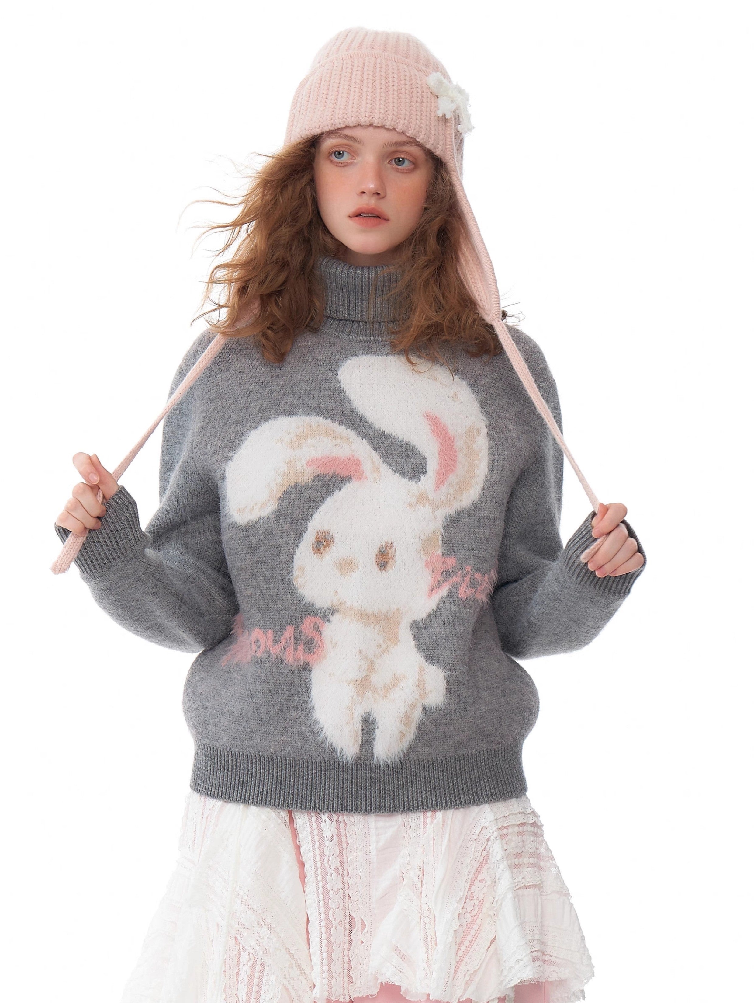 Sweet Bunny Turtleneck Sweater