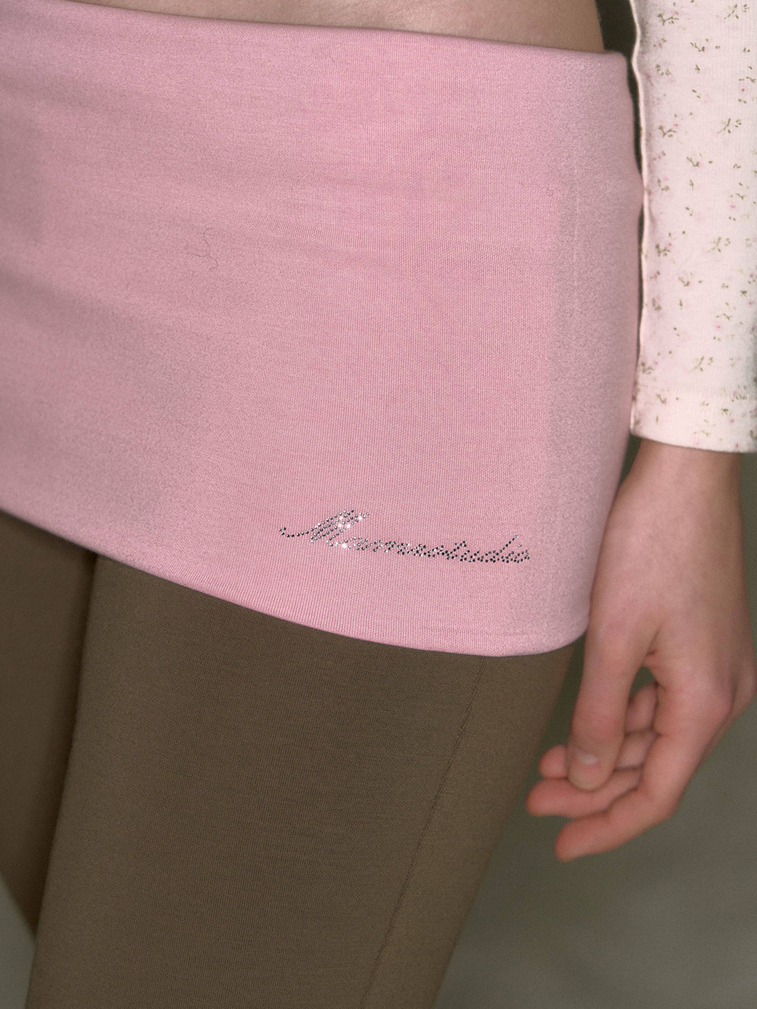 Colorblock Rhinestone Flared Pants