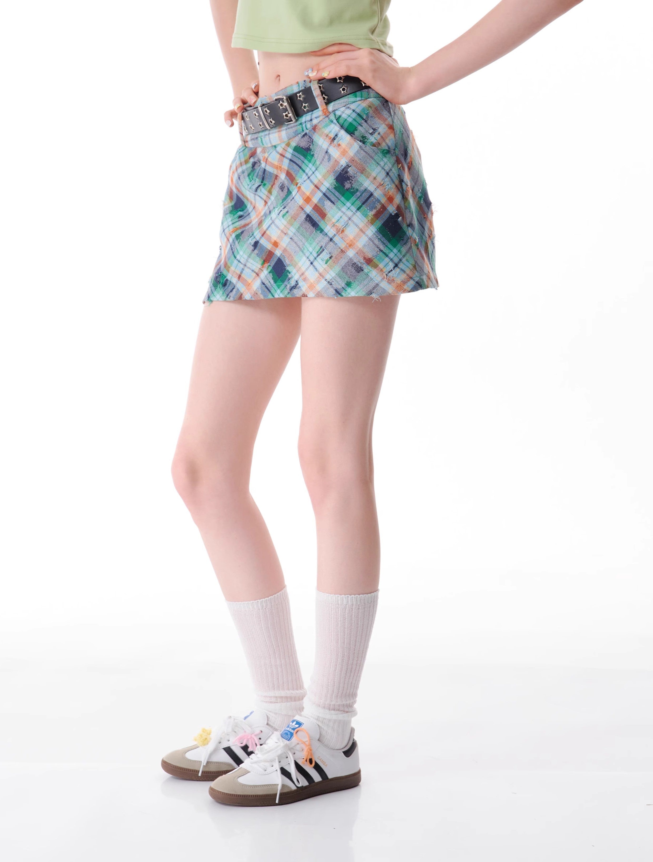 Retro Plaid Mini Skirt