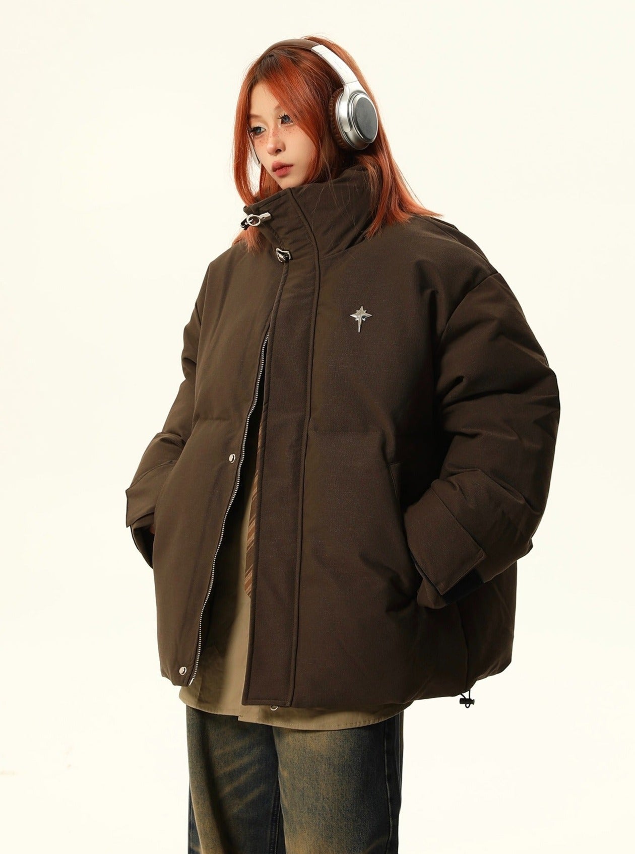 Quilted Stand Collar Padded Jacket