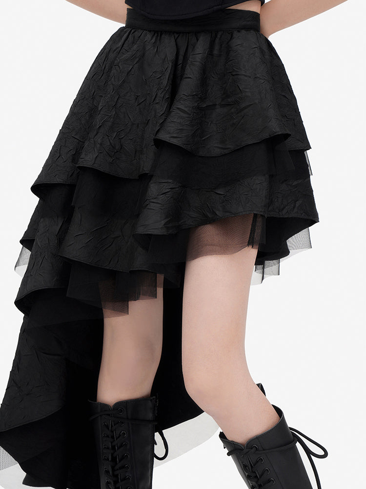 Asymmetric Layered Mesh Skirt