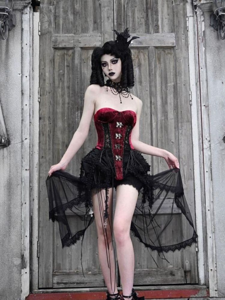 Velvet Lace Steampunk Corset