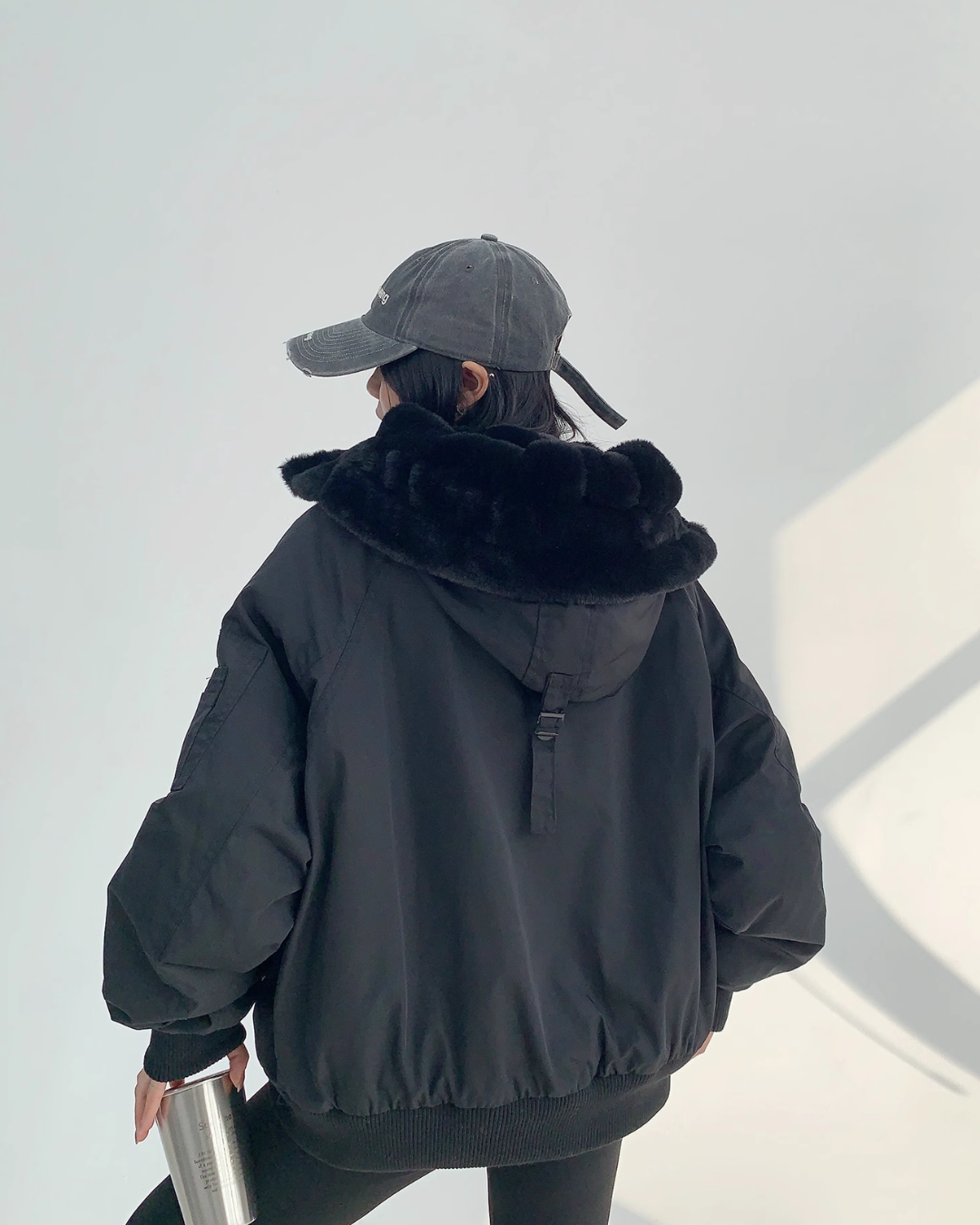 Frost Sherpa-Collar Bomber Jacket