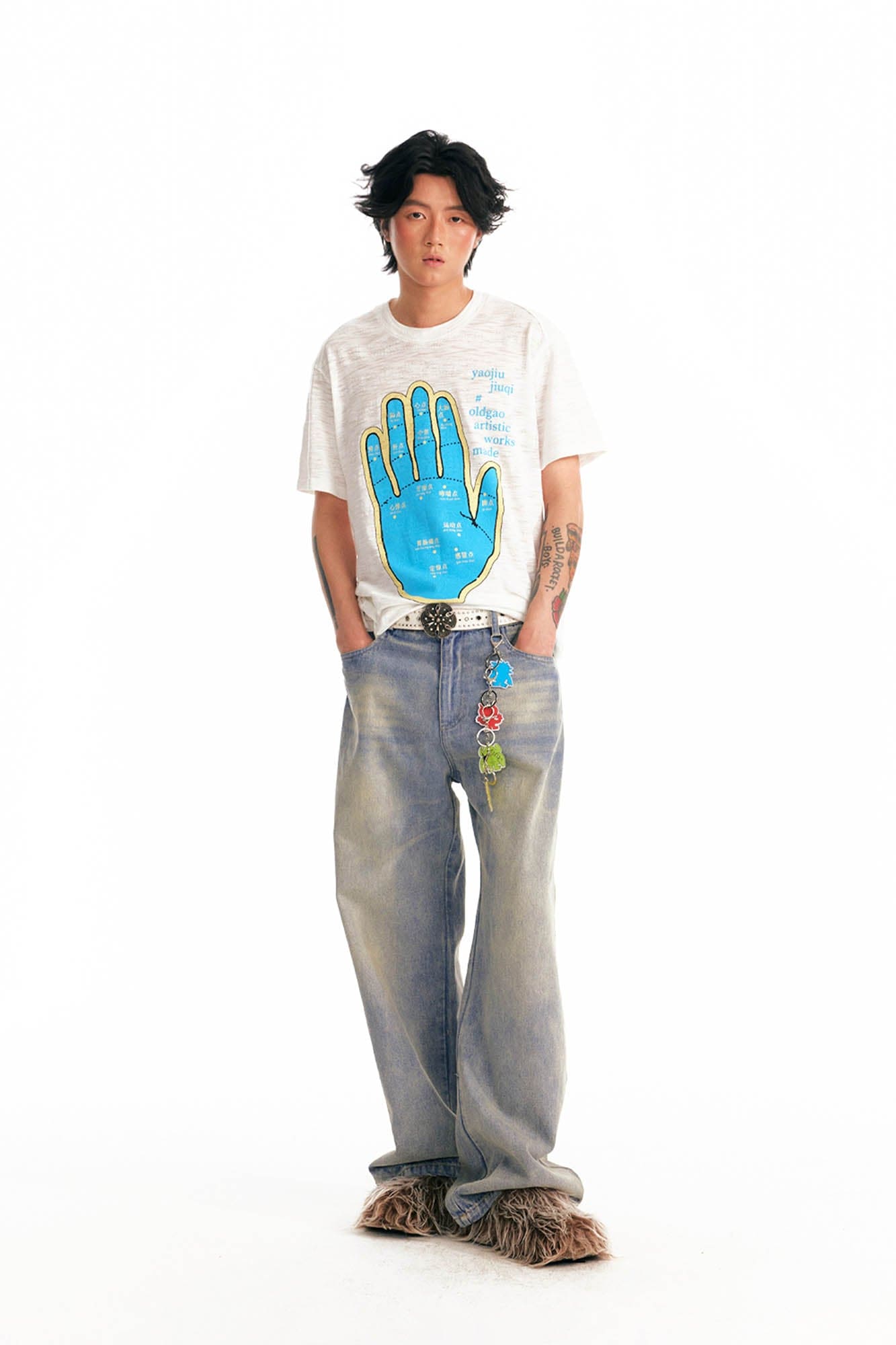 Acupuncture Hand Map Graphic T-Shirt