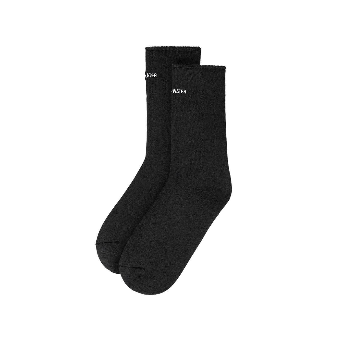 Black Underwater Embroidered Logo Socks