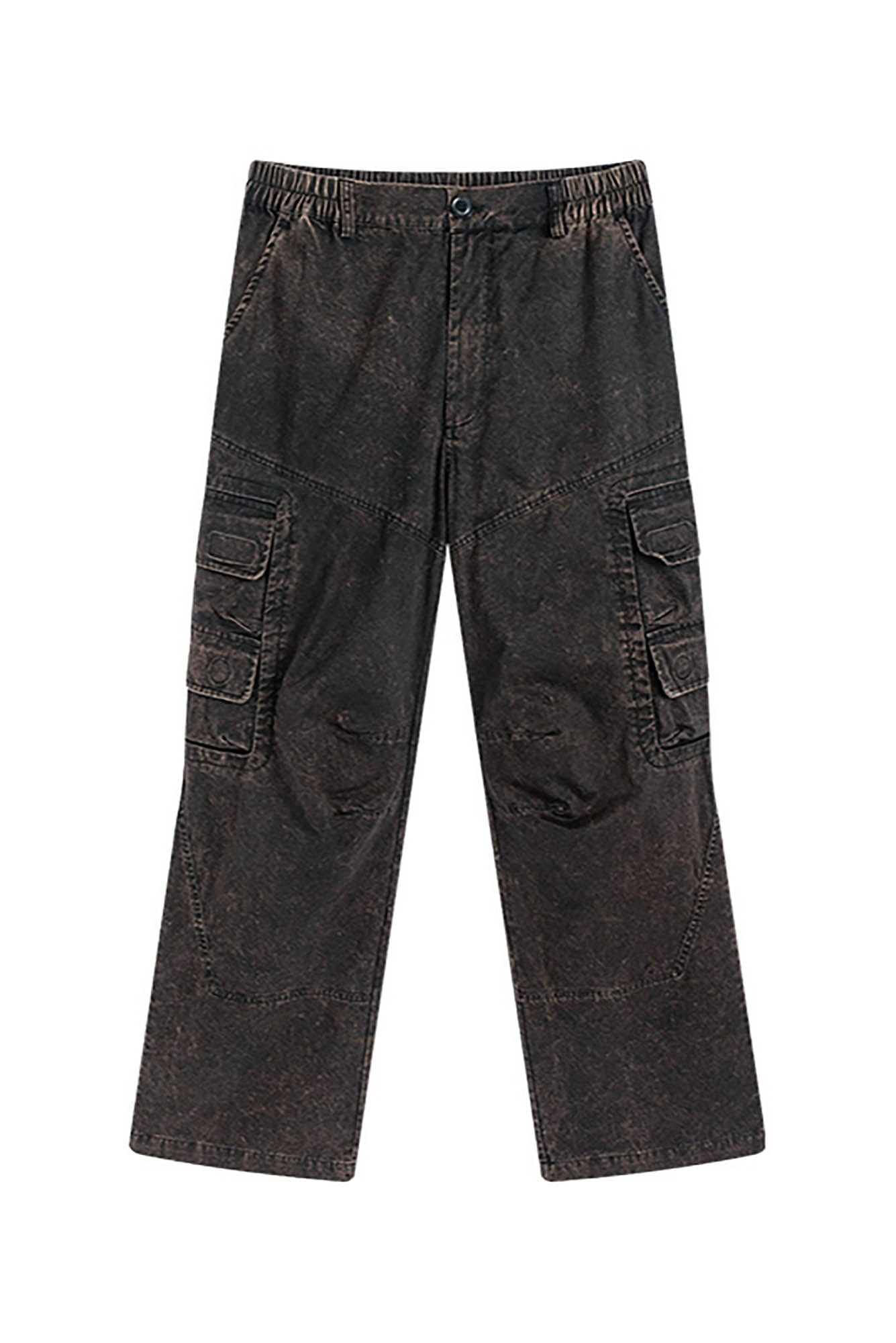 Black Canvas Cargo Pants