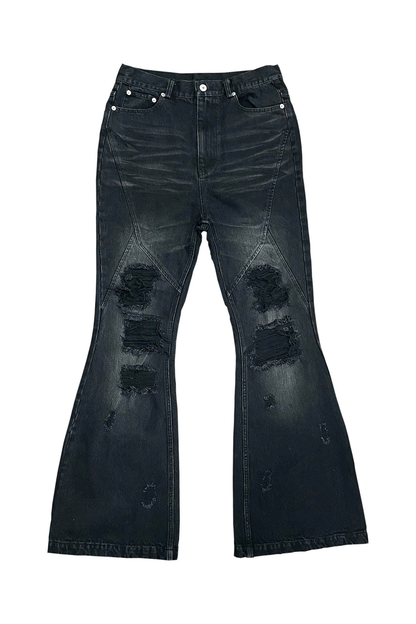 Distressed Black Punk Jeans