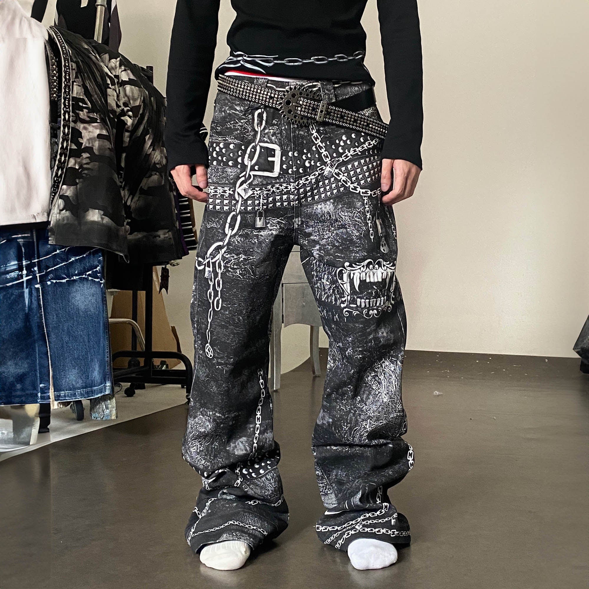 Skull Chain Jeans