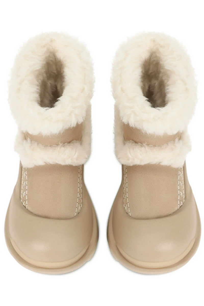 Beige Faux Fur Lined Winter Boot