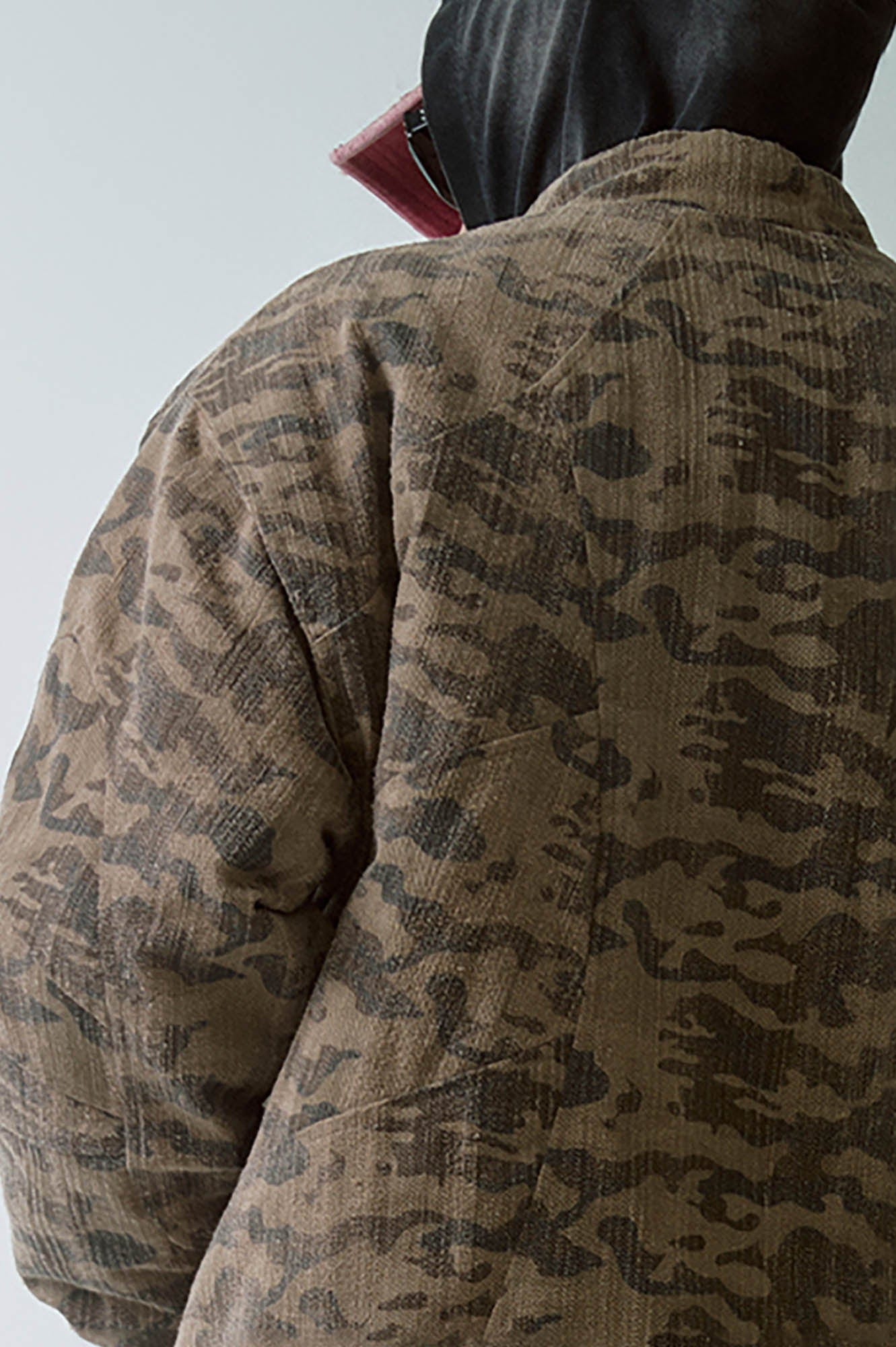 Camo Stand-Collar Padded Jacket