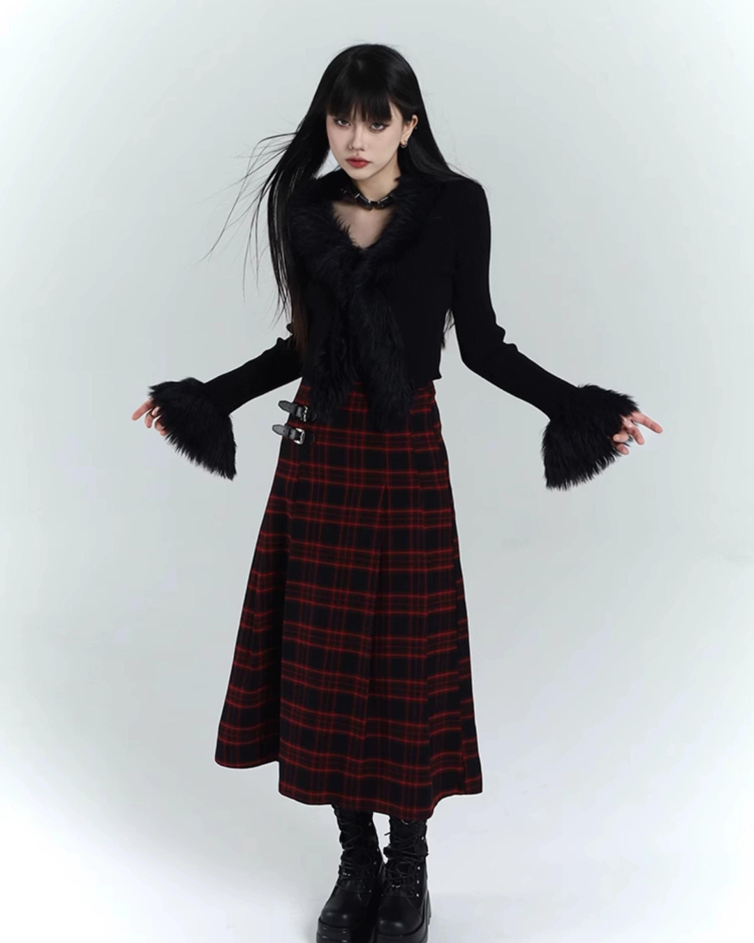 Gothic Fur Trim Cardigan