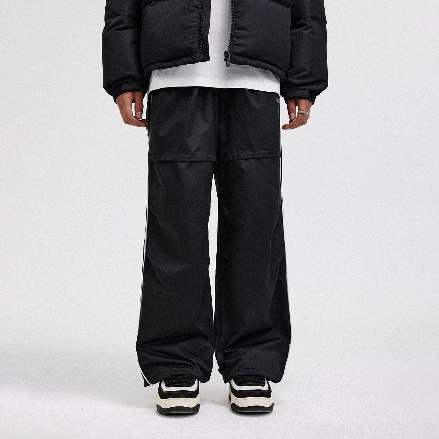 Wide Paneled Track Pants