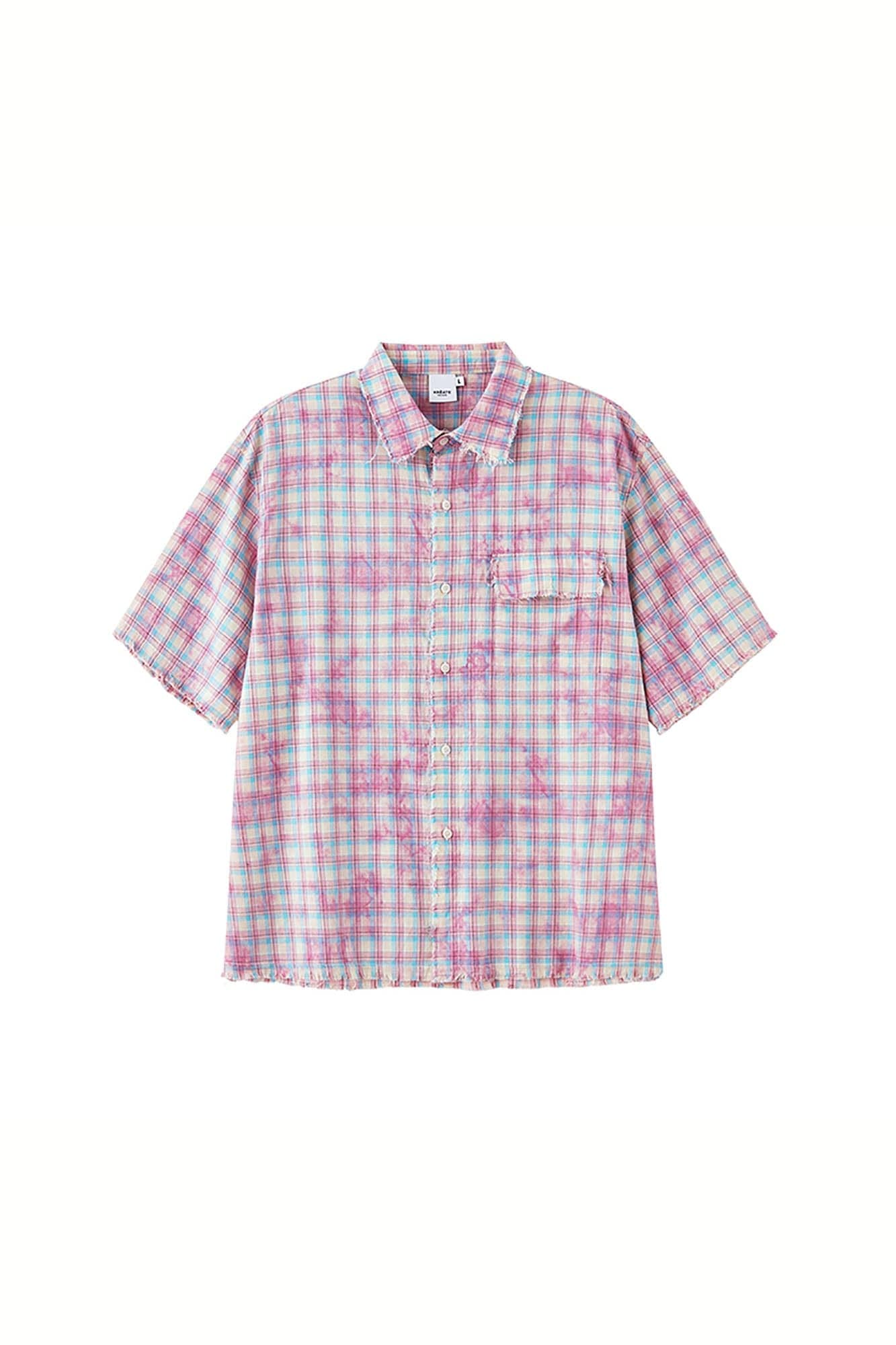 Plaid Shirt -Ärmelhemd