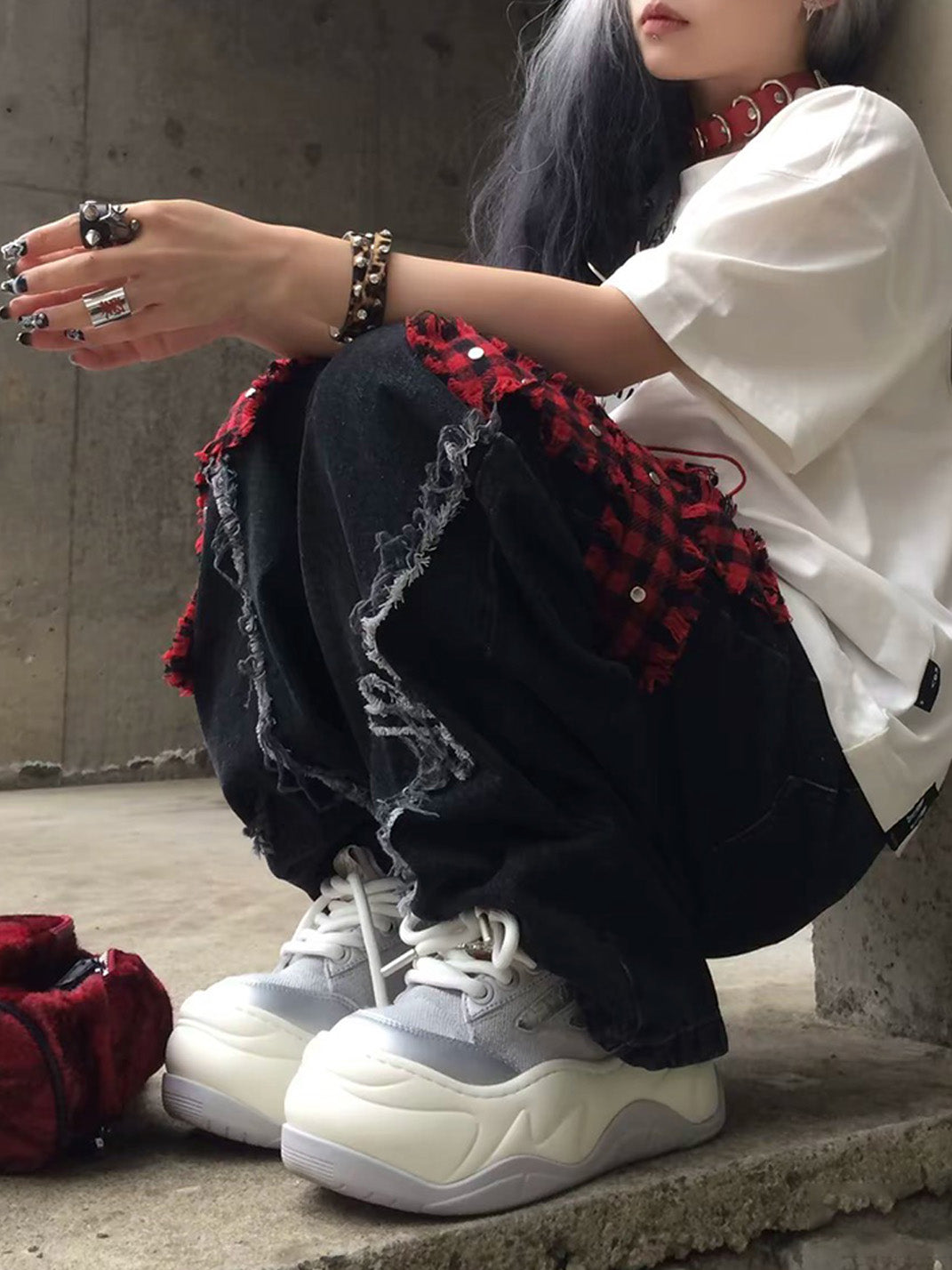 Black WiFi 2.0 Wave Canvas Platform Sneakers