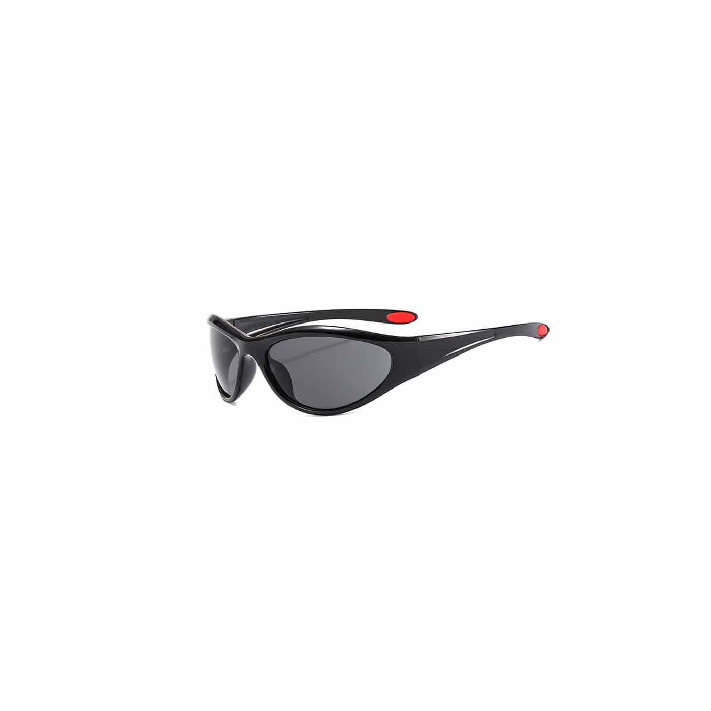 Contrast-Temple Cyclist Wrap Sunglasses - view 2