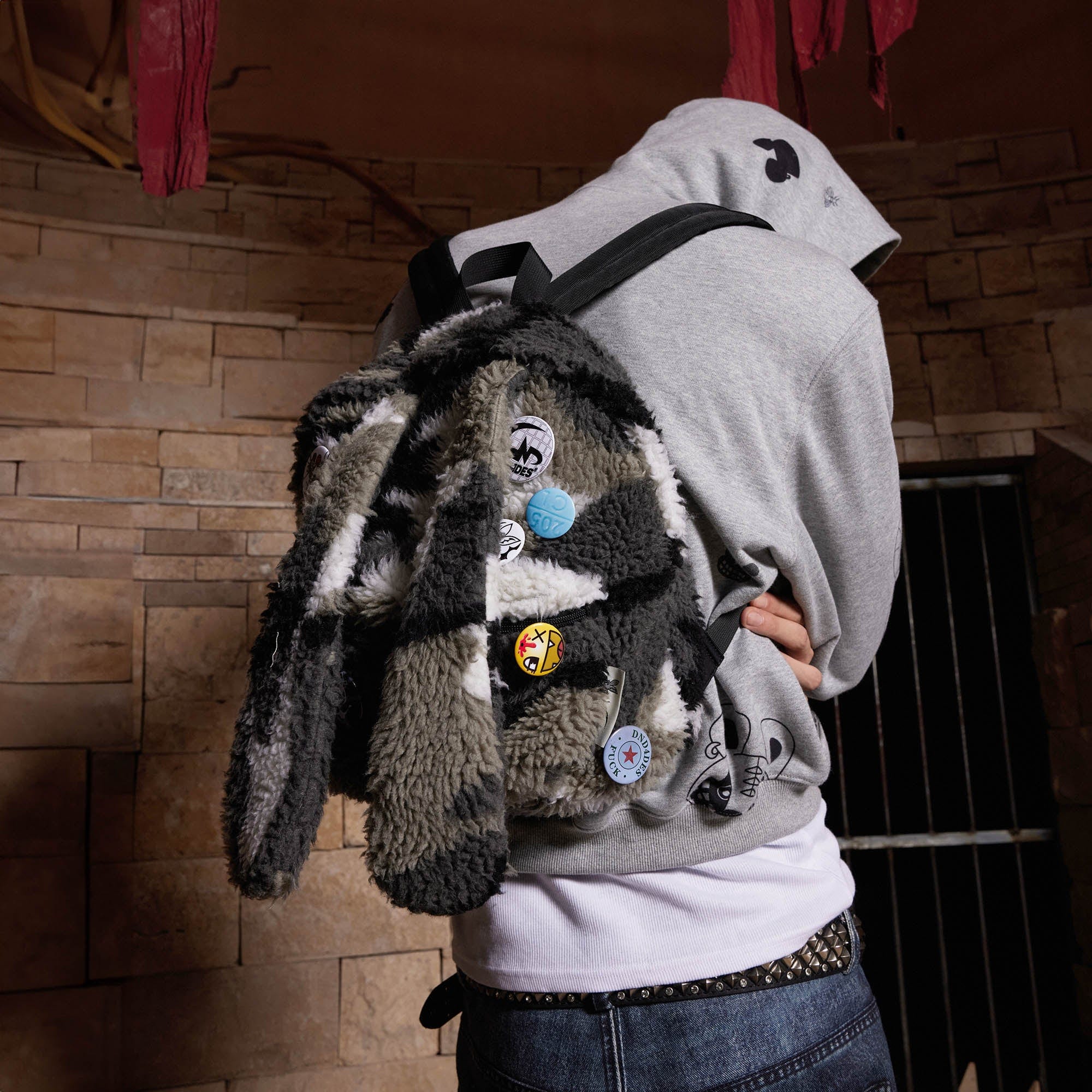 Patchwork Sherpa Backpack