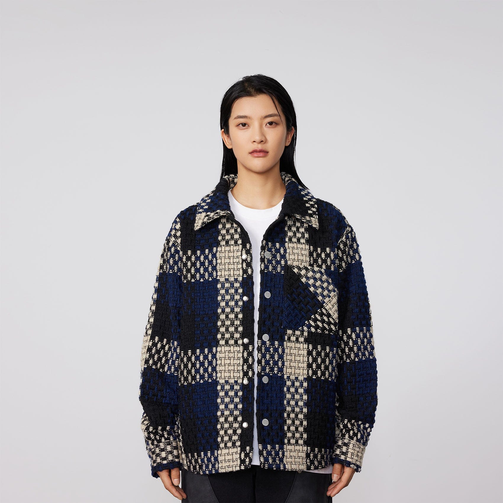 Patchwork Knit Jacket