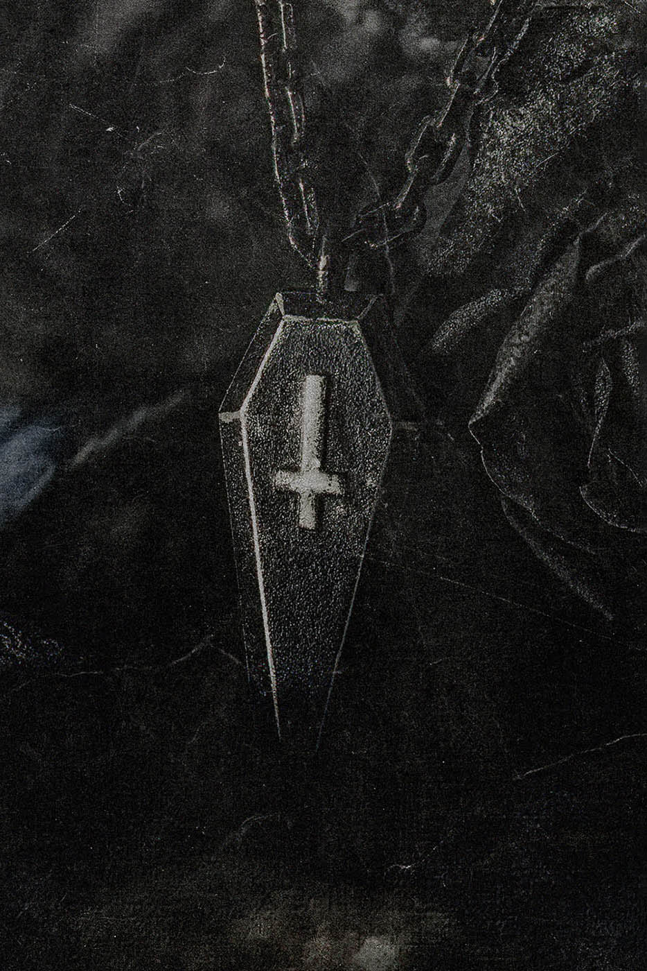 Gothic Coffin Pendant Necklace