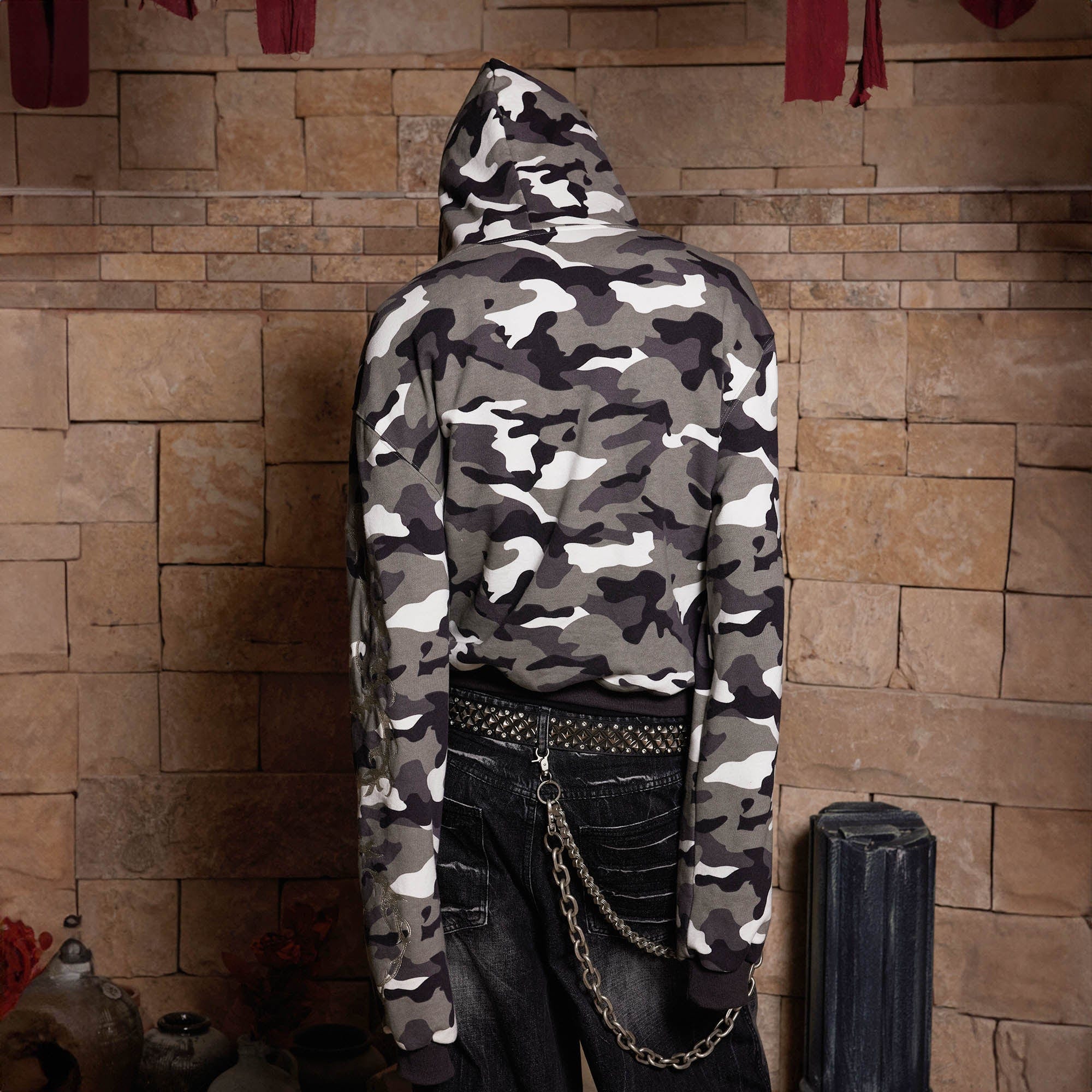 Snow Camo Zip Hoodie