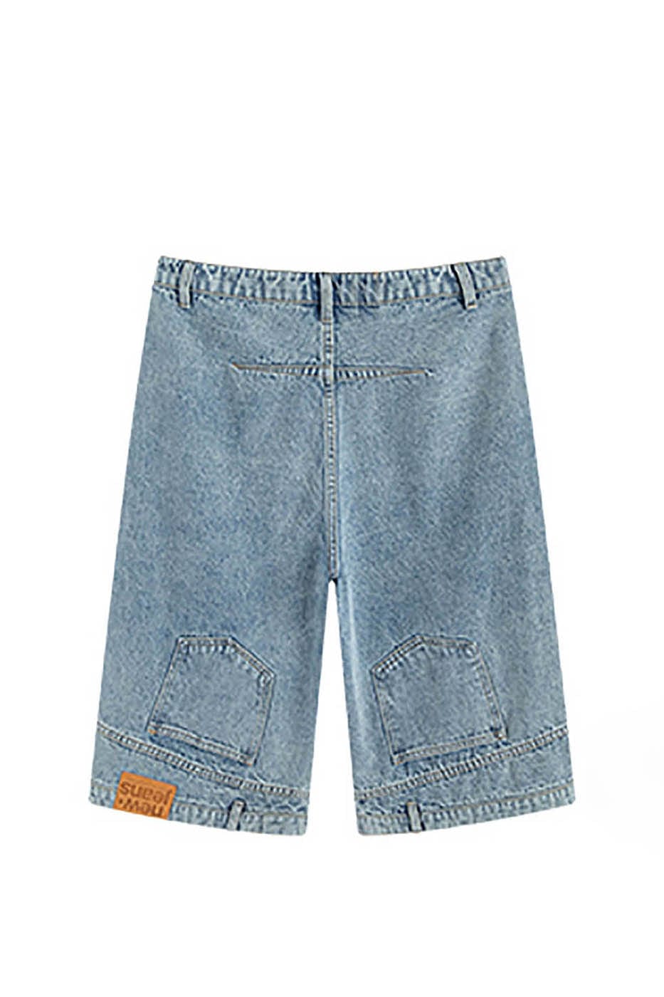 Denim -Shorts invertiertes Weitbein