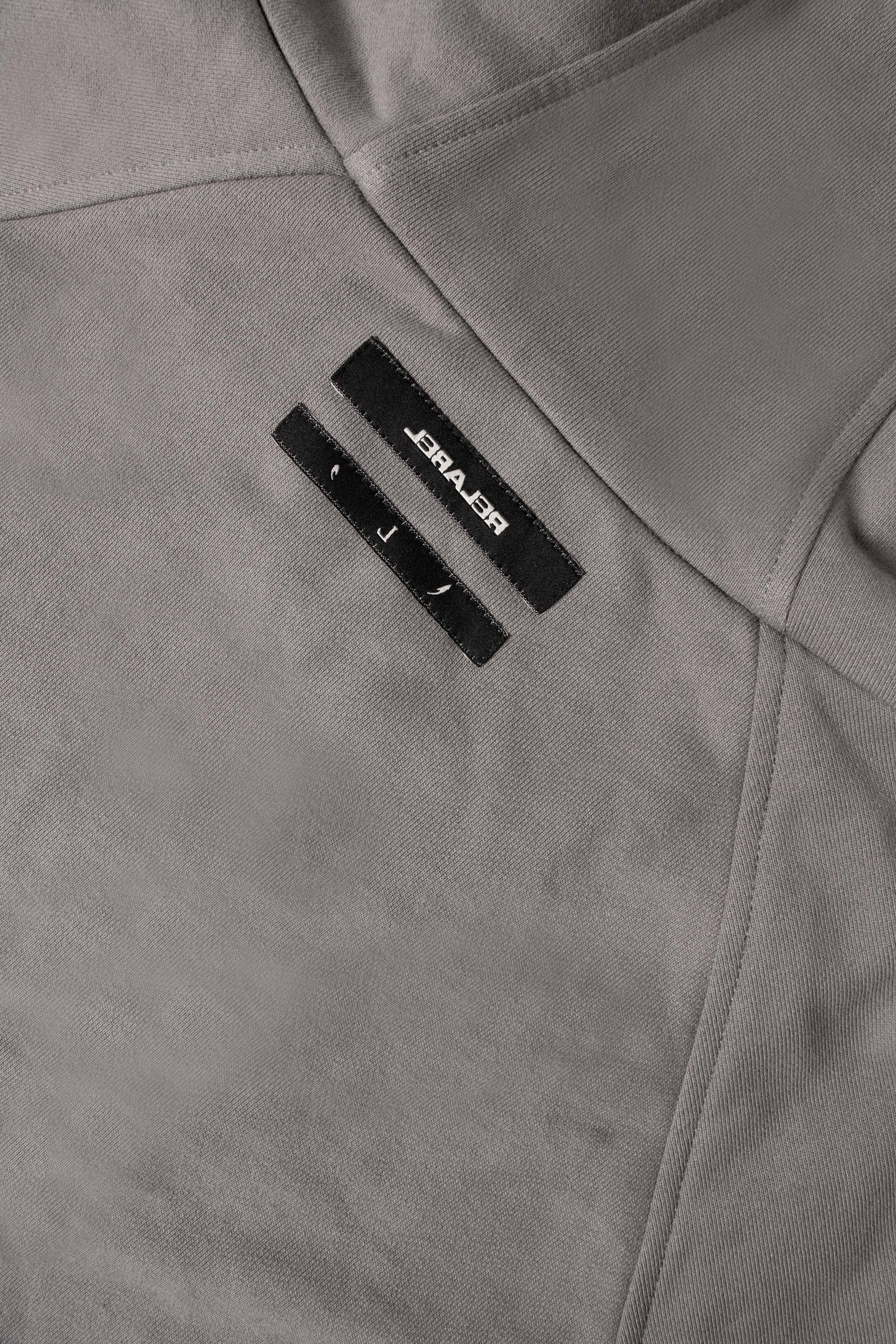 Spliced Zipper Grey Hoodie