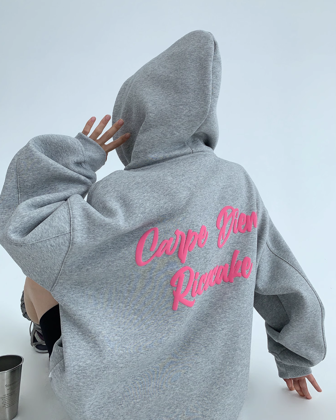 Pink Carpe Diem Script Hoodie