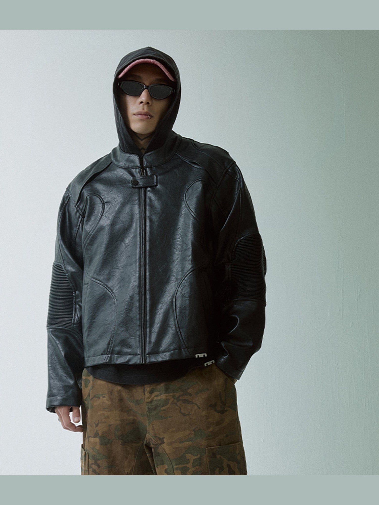 Motorcycle Style Leather Jacket