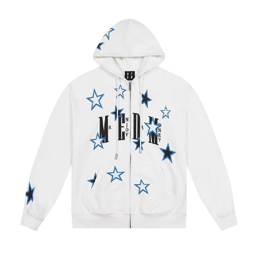 Hoodie with Embroidered Stars Logo - chiclara