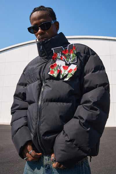 Puffer Jacket With Velcro Logo by MEDM | Chiclara
