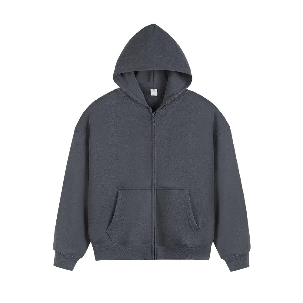 Zip-Up Hoodie in Heavy Weight Fabric - chiclara