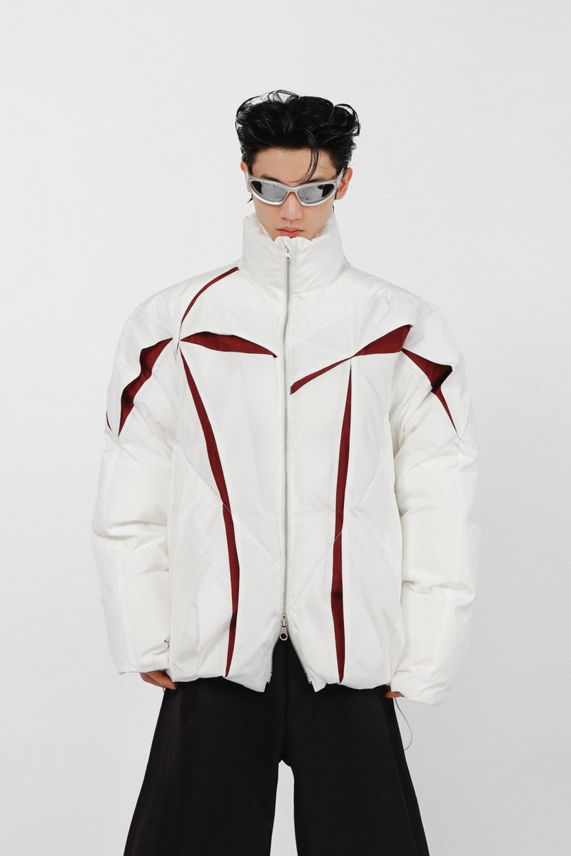 Irregular Folded Down Jacket - chiclara