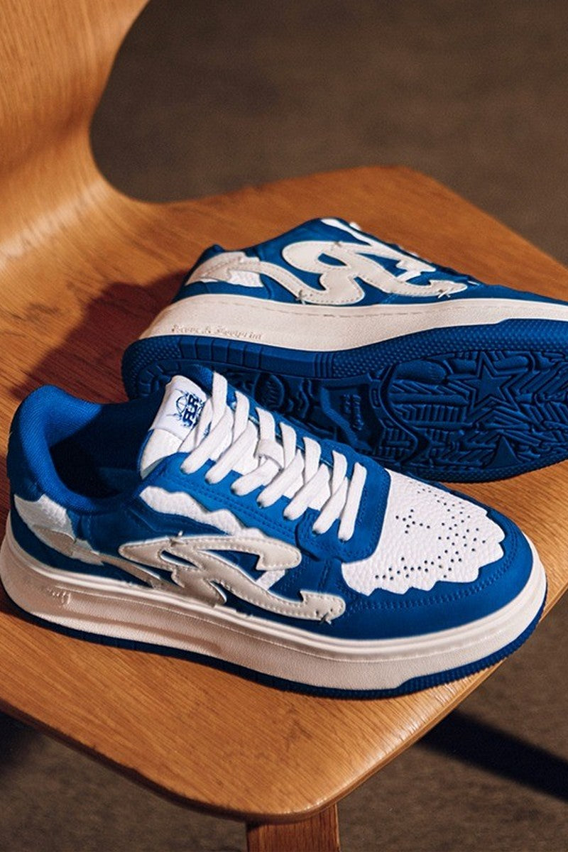 Lightning Platform Sneakers Blue White