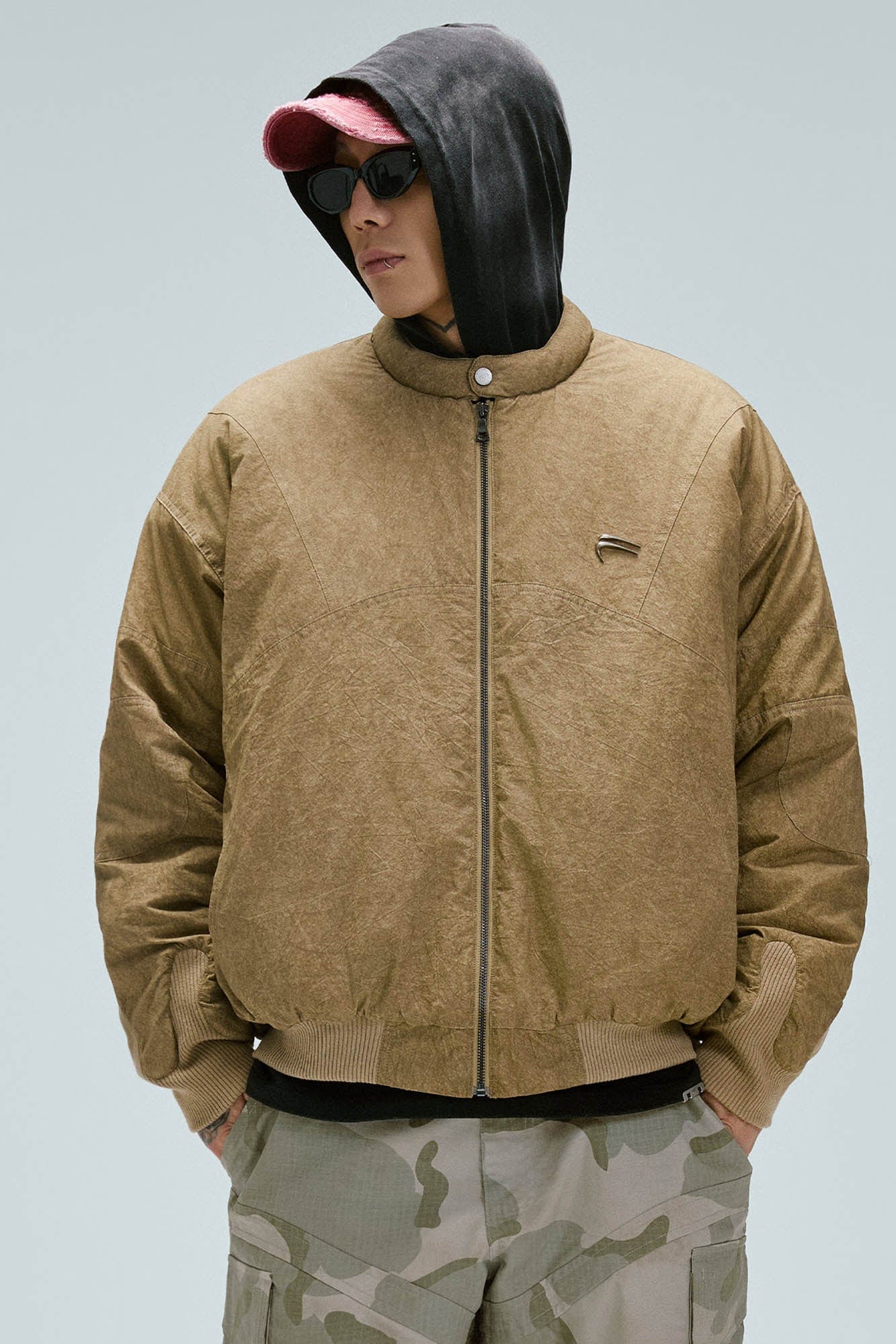 Washed Canvas Puffer Jacket