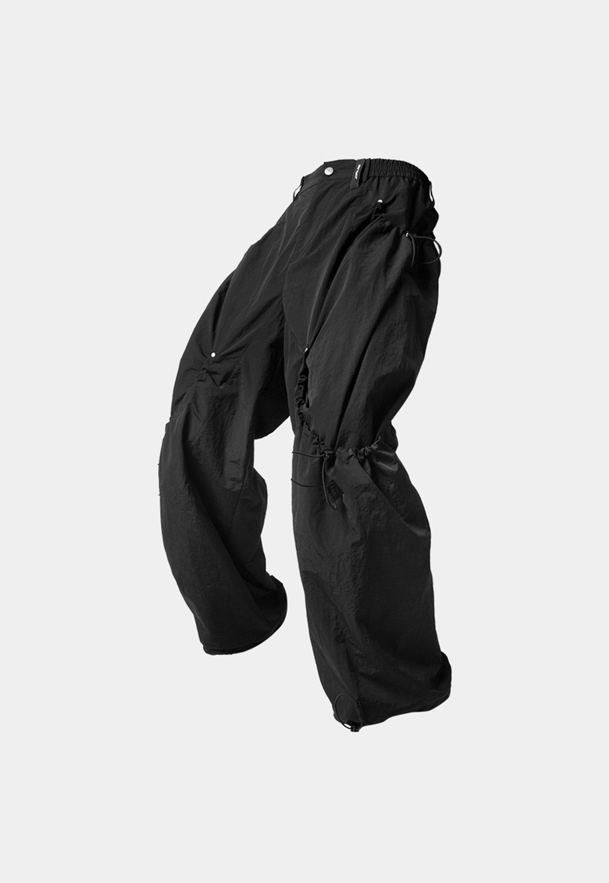 Drawstring Wide Leg Technical Pants